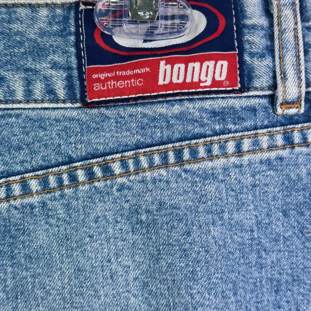 Vintage Y2K Bongo Wide Waist Hipster Denim Skirt Size 11 - Picture 2 of 6